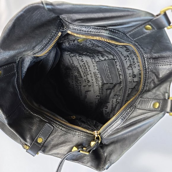 La Pagayo Rockstud Double Flip Leather Bag - Picture 3 of 9